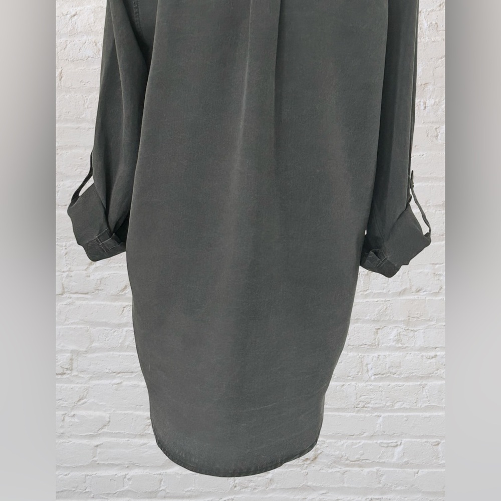 Dex Womens Dark Gray Denim Button Down Sz M NWT Western Country Hippie Bohemian - Picture 7 of 12